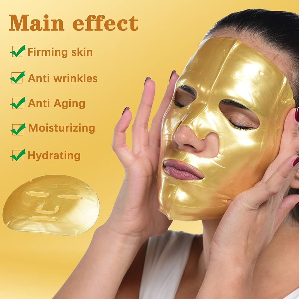 Mascarilla facial de colágeno de oro