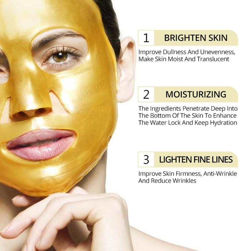 Mascarilla facial de colágeno de oro