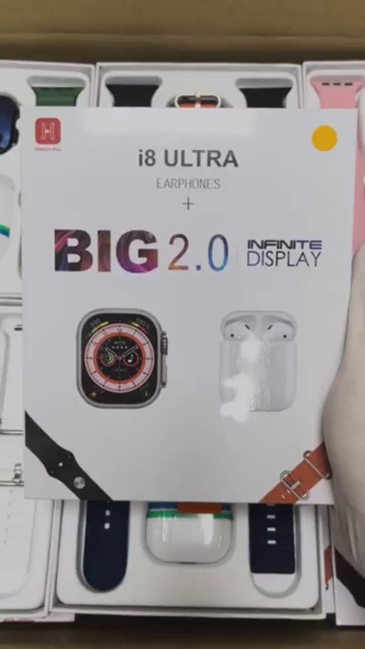 Combo SmartWatch I8 Ultra Big 2.0 + Audi - PAGA AL RECIBIR